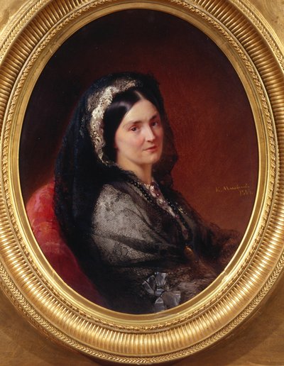 Retrato da condessa Natalia Pavlovna Stroganova 1796-1872, 1864 de Konstantin Egorovich Makovsky
