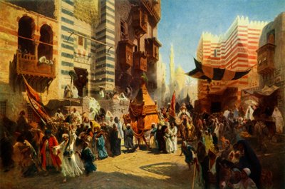 Retorno do tapete sagrado de Mekka ao Cairo, 1876, 1965. de Konstantin Egorovich Makovsky