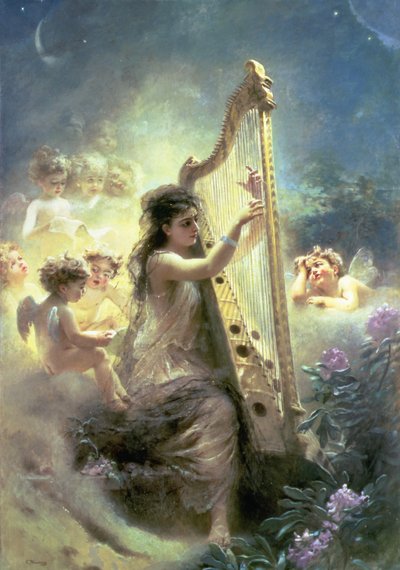 O Alimento do Amor (óleo sobre tela) de Konstantin Egorovich Makovsky