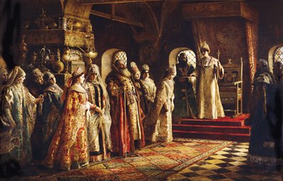 Czar Alexei Mikhailovich, Escolhendo uma Noiva, 1886 de Konstantin Egorovich Makovsky