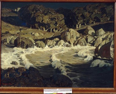 "Paysage de mer la nuit" (Noite no Mar) Peinture de Konstantin Bogayevsky (1872-1943) Dim 109x144,5 cm 1903 State A Radishchev Art Museum, Saratov de Konstantin Fedorovich Bogaevsky