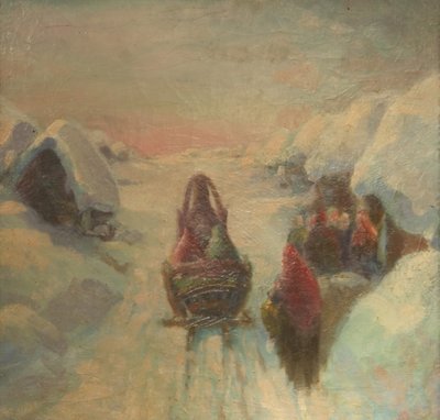 Inverno. Condução de trenó de Konstantin Konstantinovich Pervukhin