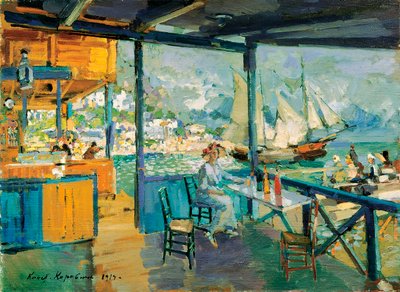 Cais em Gurzuf, 1914. de Konstantin Alekseevich Korovin