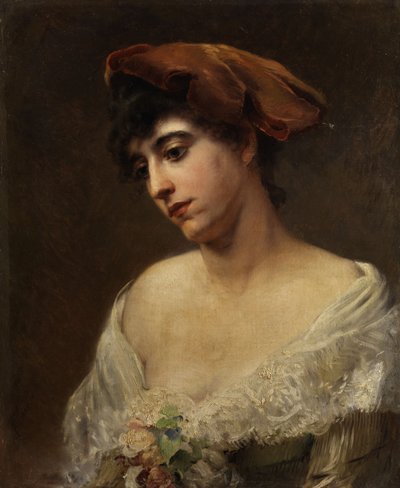 Konstantin Makovsky Retrato de uma jovem senhora de Konstantin Makovsky
