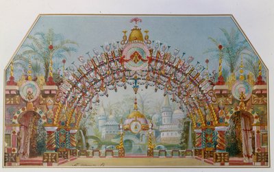 Cenário para o balé O Quebra-Nozes de P. Tchaykovsky, 1892 de Konstantin Matveevich Ivanov