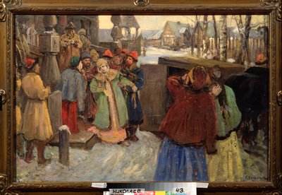 A prisão da czarevna Sofia (óleo sobre tela) de Konstantin Veshchilov