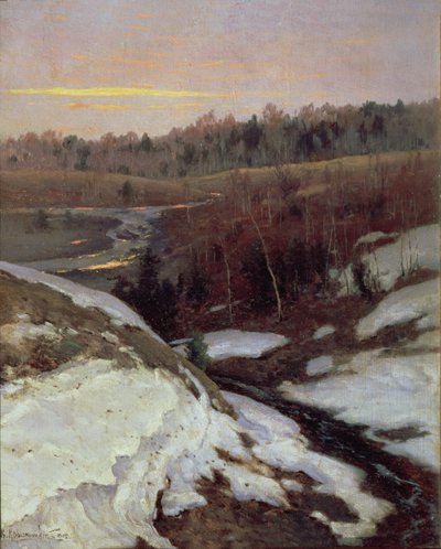 Início da primavera de Konstantin Yakovlevich Kryzhitsky