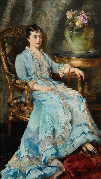 Retrato da princesa Ekaterina Mikhailovna Dolgorukova 1847-1922, 1880. de Konstantin Yegorovich Makovsky