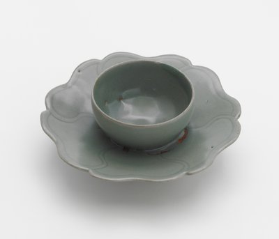 Suporte de tigela, primeira metade do século 12 (grés com esmalte celadon) de Korean School