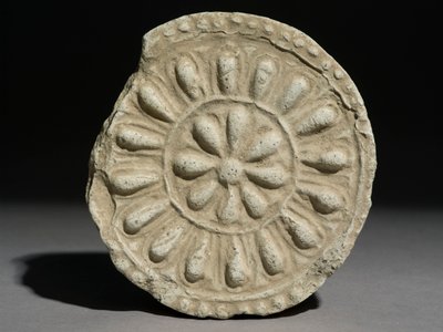 Telha final circular, United Silla Period (faiança) de Korean School