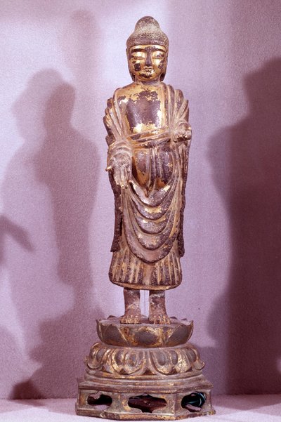 Coreen Art: Estatueta de Buda em bronze dourado. Período Silla, século VIII. Coleção Hyung pil Chun de Korean School