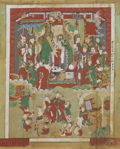 Ogwan, o quarto rei do inferno, 1798 de Korean School