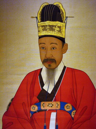 Retrato de Yi Haeung (ou "Shibaek") de Korean School
