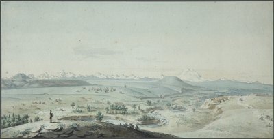 Vista da fortaleza de Konstantinogorsk da montanha Mashuk, 1805 de Korneev