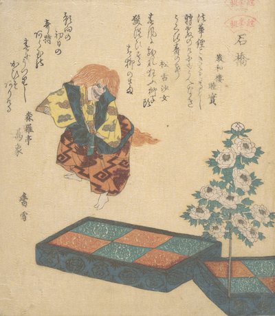 Cena de Noh Dance, ca. 1820. de Kosetsu