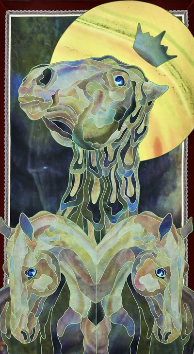 Cavalo em vitral real de Kostyantin Malginov