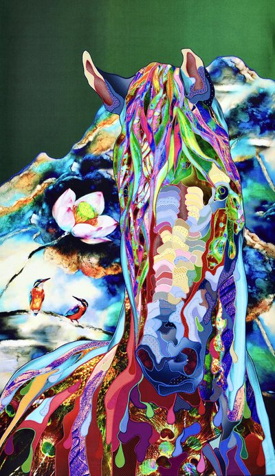 Cavalo abstrato vibrante de Kostyantin Malginov
