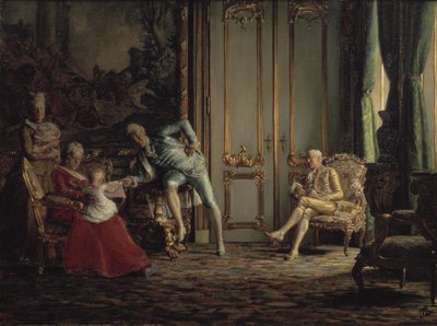 Um Interior do Século Passado. Cena do Tribunal de Christian VII de Kristian Zahrtmann