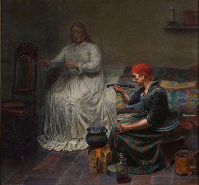 Leonora Christina na Torre Azul. Mingau de cozinha de Kristian Zahrtmann