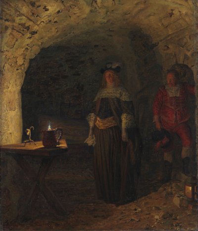 Leonora Christina, liderada por Frederik Ahlefeldt na Torre Azul, 1893. de Kristian Zahrtmann