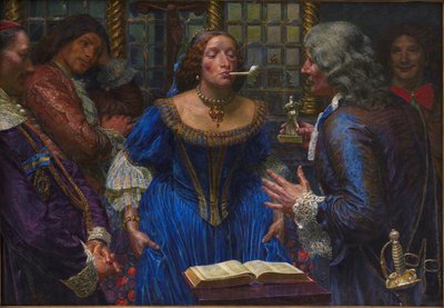 Rainha Cristina no Palazzo Corsini de Kristian Zahrtmann