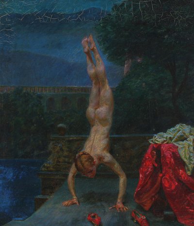 Susanna em seu banho, 1907. de Kristian Zahrtmann