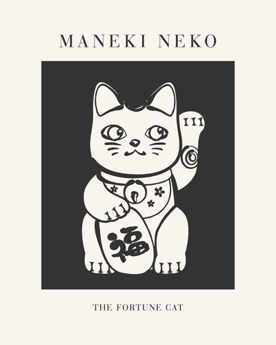 Gato da Sorte Maneki Neko de KsanaKalpa