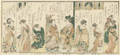 Oito Mulheres a Realizar Actividades de Ano Novo, 1796. de Kubo Shunman