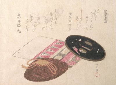 Tsuba Sword Guard and Bags, século XIX. de Kubo Shunman