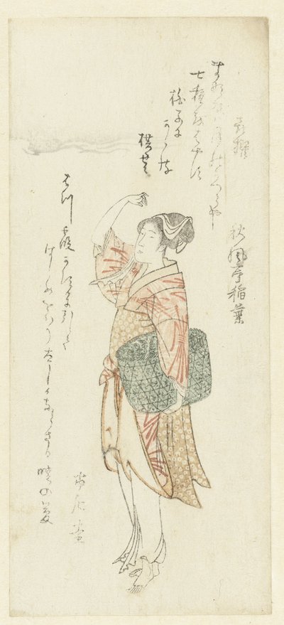 Uma mulher pescadora de Kubota Shunman (attributed to)