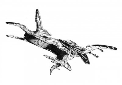 Conceito de nave espacial futurista de Kulik