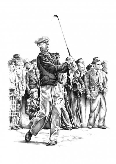 O swing clássico do jogador de golfe de Kulik