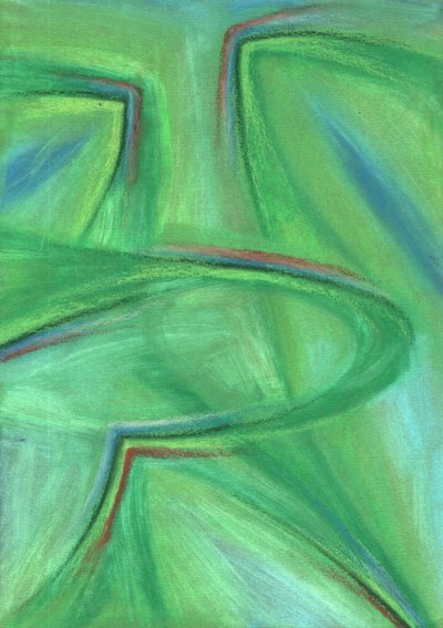 Fluxo abstrato verde de Kulik