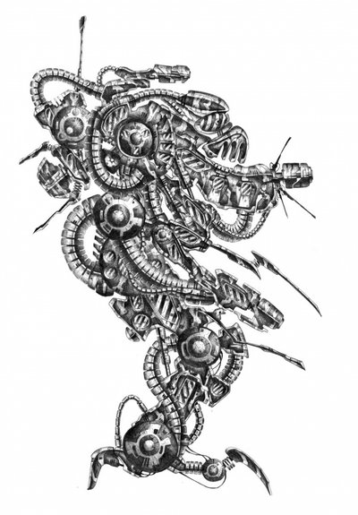 Máquina cyberpunk complexa de Kulik