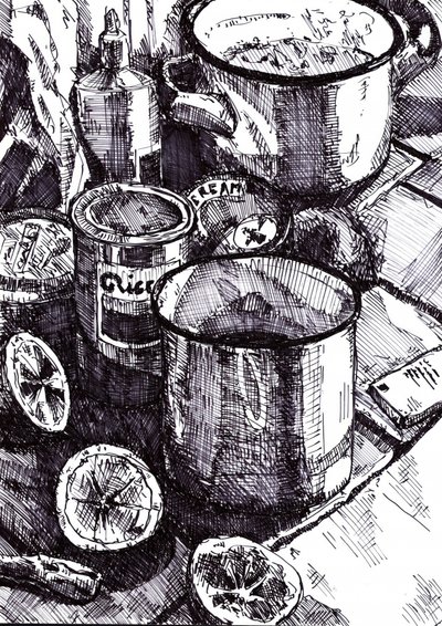Preparações na cozinha: Tinta de Kulik