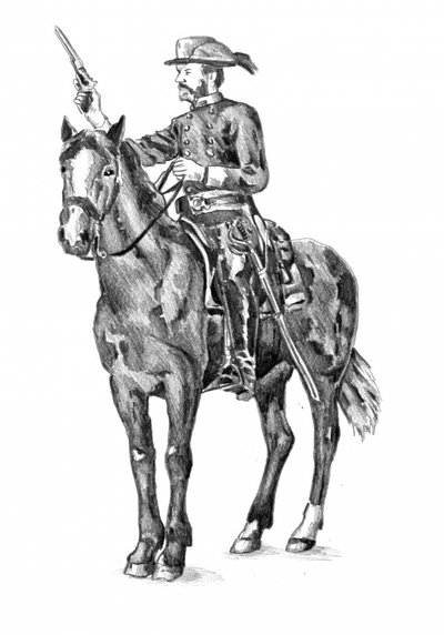 Oficial a cavalo com pistola de Kulik