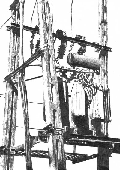 Esboço de linhas elétricas urbanas de Kulik