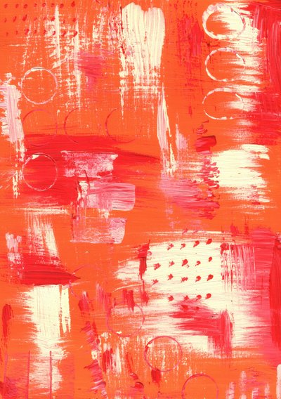 Abstrato em tons vibrantes de vermelho e laranja de Kulik
