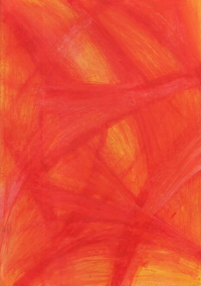 Abstrato em tons vibrantes de vermelho e laranja de Kulik