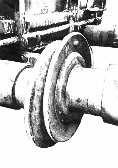 Roda industrial vintage de Kulik