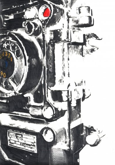 Detalhes da máquina vintage de Kulik
