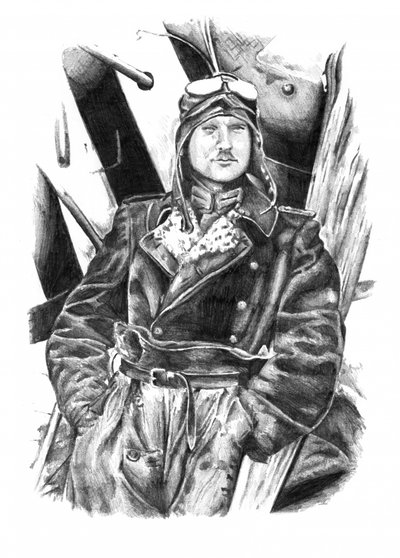 Retrato de um piloto vintage de Kulik
