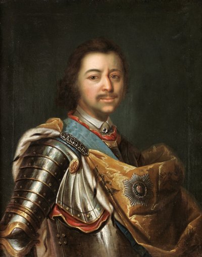 Retrato do Imperador Pedro I, o Grande 1672-1725 de Kupecky