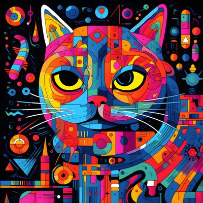 Padrão abstrato de gato 2 de Kurt Heppke