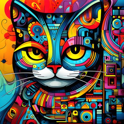 Padrão abstrato de gato 4 de Kurt Heppke