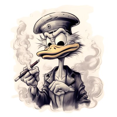 Tio Patinhas McDuck, a fumar um grande charro de marijuana 1 de Kurt Heppke