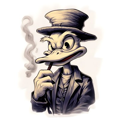 Tio Patinhas McDuck, a fumar um grande charro de marijuana 4 de Kurt Heppke