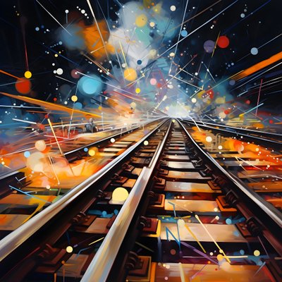 Uma pintura abstrata cheia de fantasia, fotografia de carris 2 de Kurt Heppke