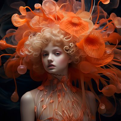 Um retrato de perto das belas flores subaquáticas das anémonas-do-mar Actinia Goettin 1 de Kurt Heppke