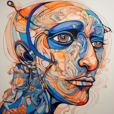 Rosto, espiral para os olhos e um pássaro para o nariz... 4 de Kurt Heppke